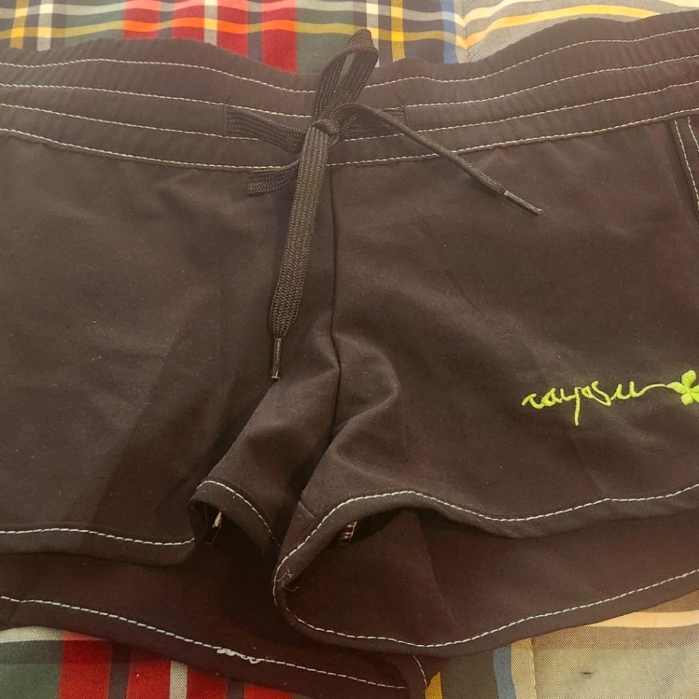 Black Swim Shorts with Adjustable Drawstring and Comfortable Fit